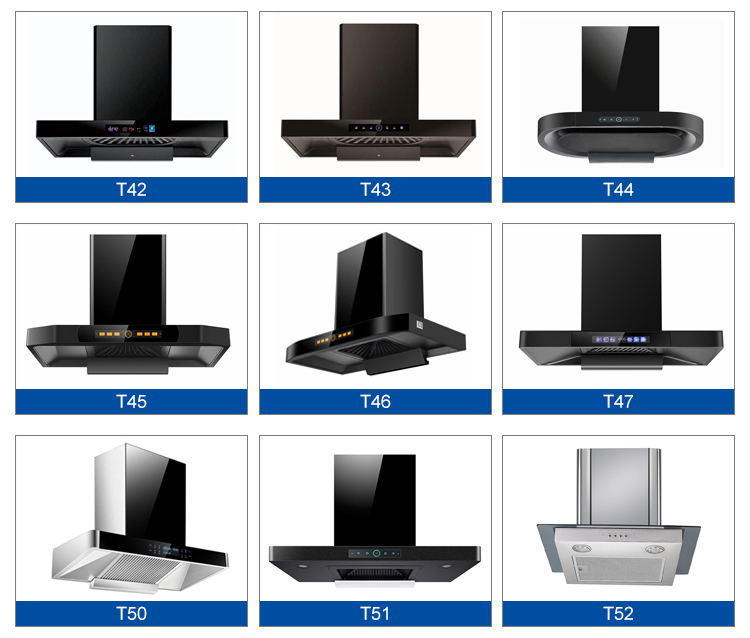 HUATAI T Shape Chimney Hood Stainless Steel Copper Motor Low Noise Function 200W Power