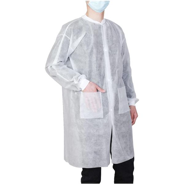 Make-to-Order Disposable Lab Coat for Protection Personal Safety Comfort