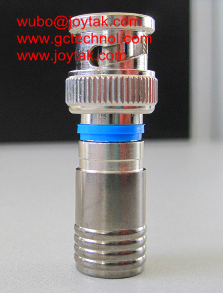 BNC compression connector 75ohm BNC male coax connector all brass for RG6 Coax Cable premium quality