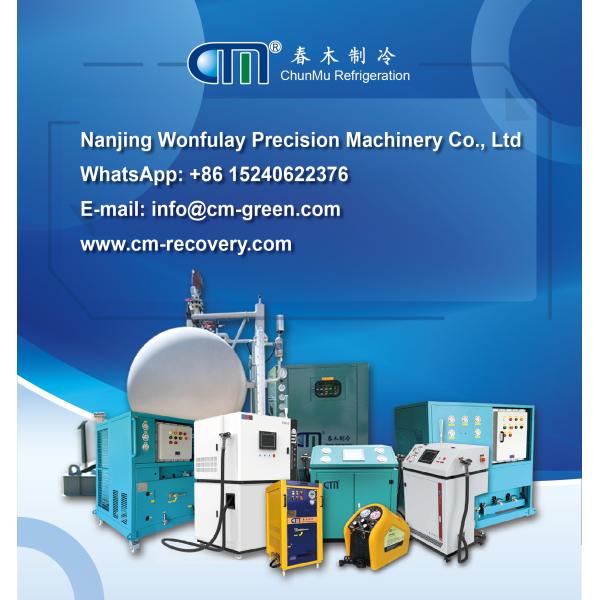 Trolley Type Refrigerant Recovery Recycling Machine Oil Free with 2L/s Vacuum Pump