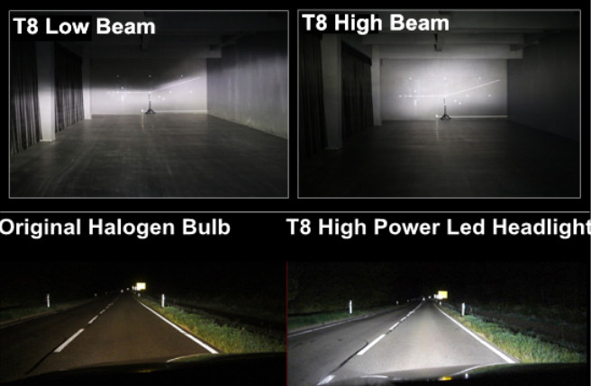 12000LM 6500K T8 Limileds -Zens LED Car Headlights H4 for Car Driving Light