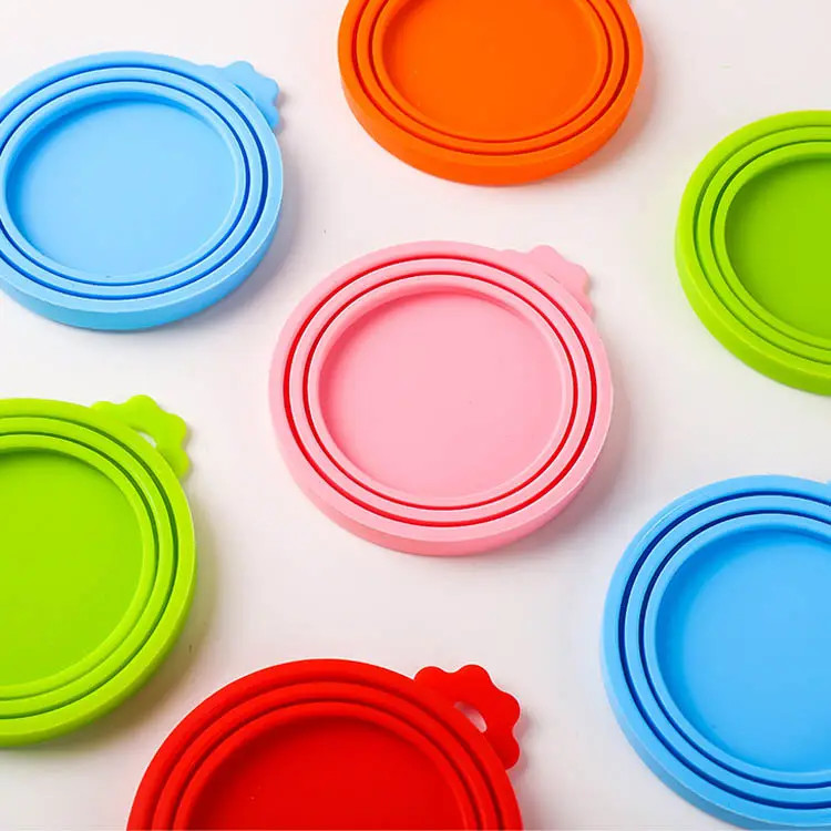 Multicolor Silicone Pet Suppliers Food Lids Non Spill Odorless