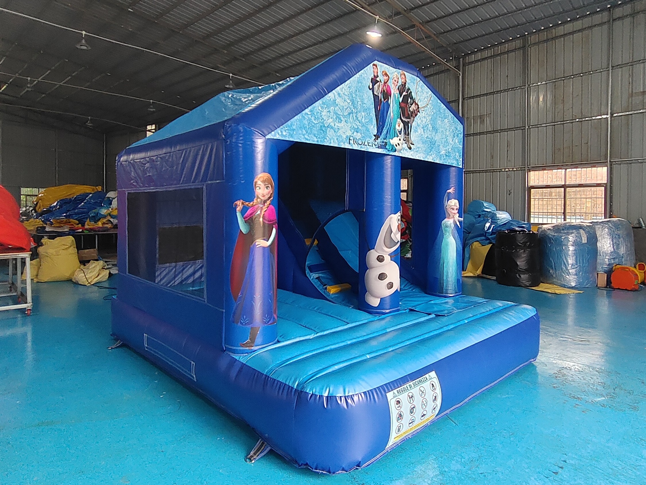 Hot Sale Commercial Inflatable Bounce House With Slides The Frozen Princess Cartoon Inflatable Combo For Kids