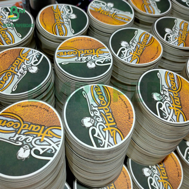 1mm 1.4mm White Uncoated Coaster Board For Making Hotel Paper Coaster 