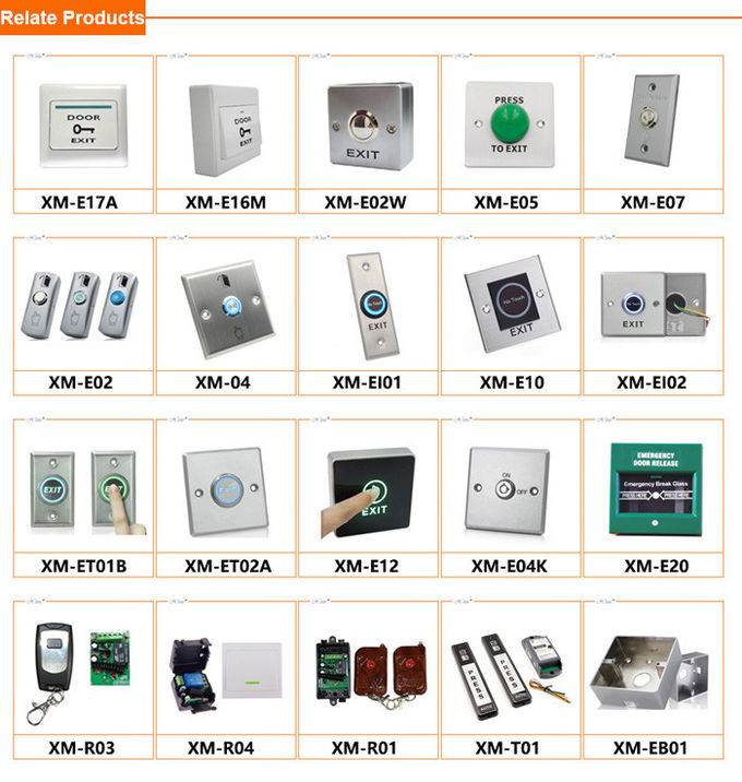 Small Emergency Door Release Button , Stainless Steel Push To Exit Button With Key