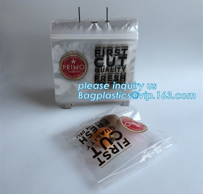 LDPE PP zipper or slider custom print plastic deli saddle bag, PE Saddle Deli Bag,Slider saddle bag, Deli Saddle Bag wit