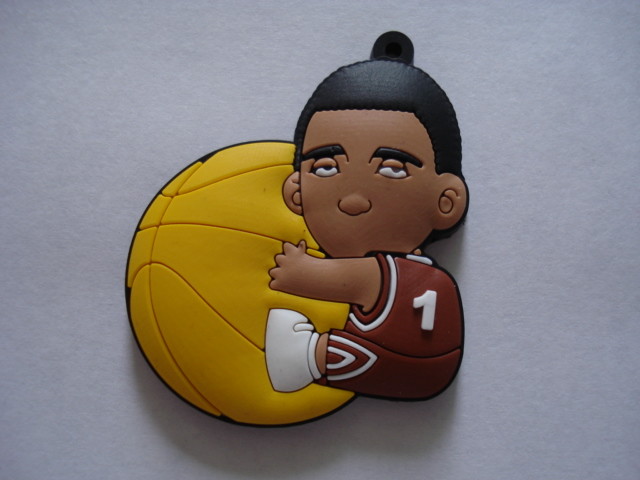 2D Personalized Rubber Keychains , Custom Keychains For Business