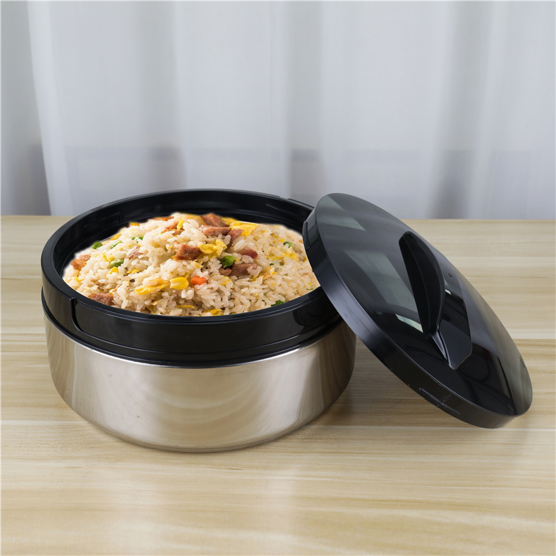 Round Shape Stainless Steel 201 Lunch Box 4pcs Thermal Cooking Stock Pot Set