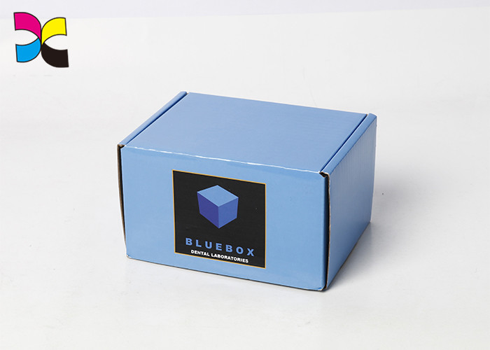 High End Blue Printed Gift Boxes / Rectangle Cardboard Packing Boxes