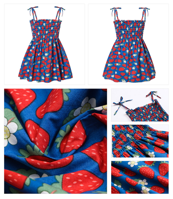 Little Girls Rainbow Beach Sundress Children's Dress Clothing