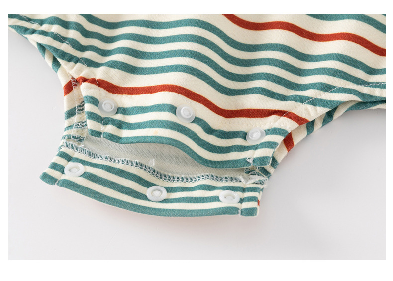 Wholesale Newborn Striped Cotton Baby Romper Custom Unisex Baby Bodysuits