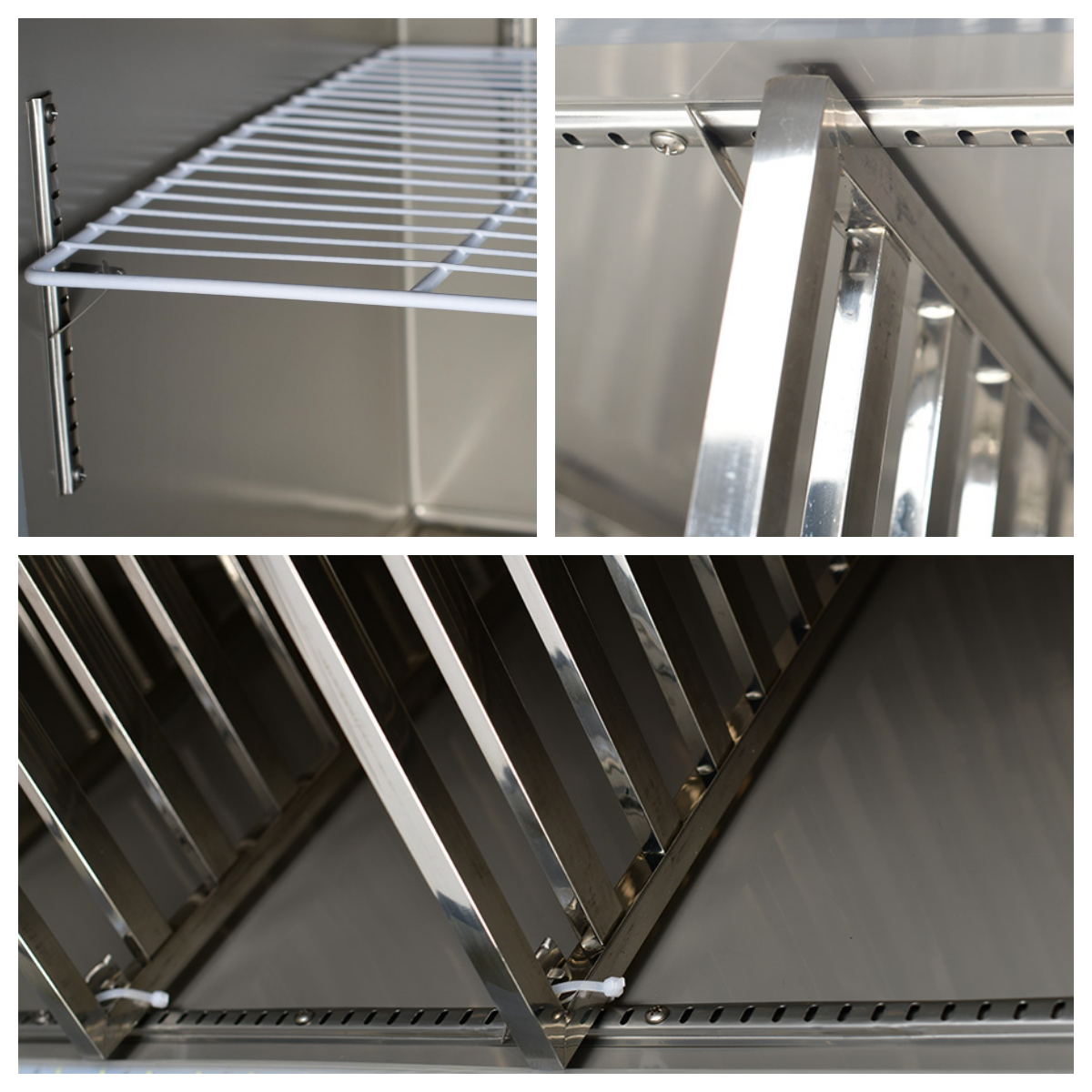 Commercial Fridge Freezer Refrigerator Stainless Steel Vertical Chiller with 4 Doors