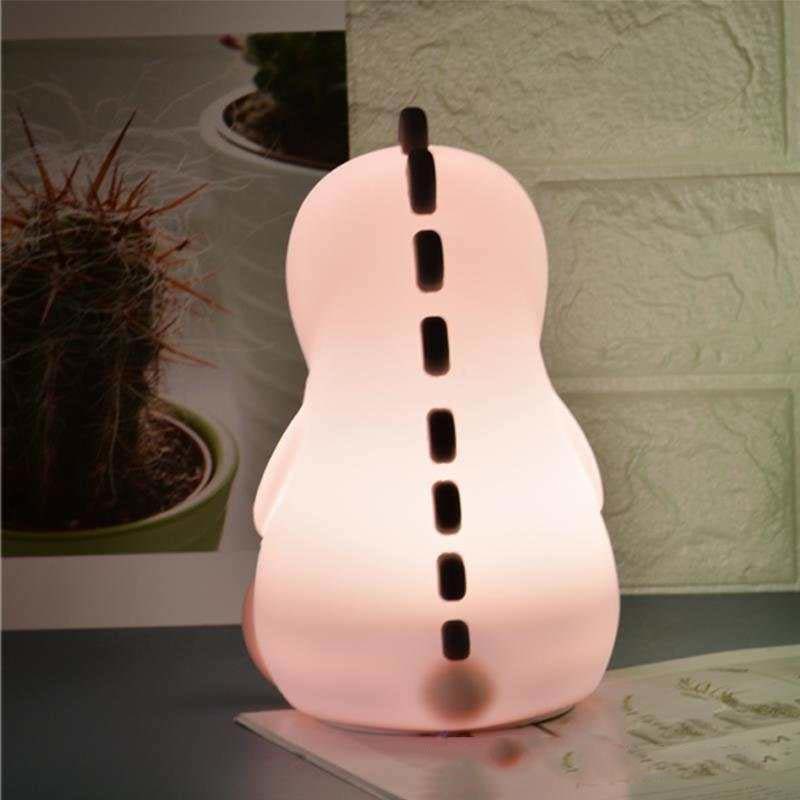 16 Color Changing Silicone Dinosaur Night Light Animal Silicone Night Lamp USB Rechargeable Touch Control Besides Lamp