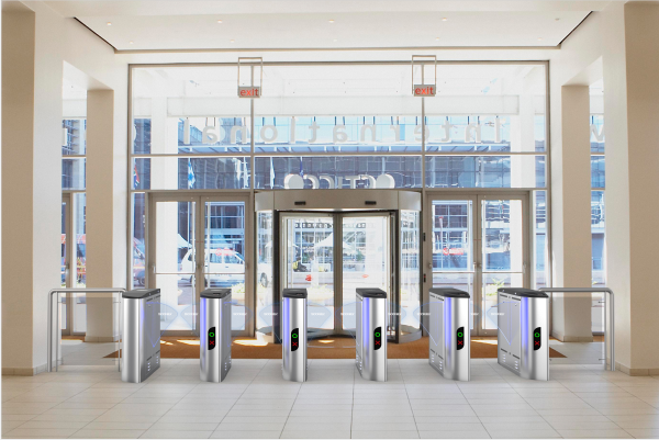304Stainless Steel Automatic Door Flap Barrier Gate With Recognition Entrance Control Card Contact 3