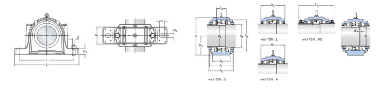 FSKG SNLN 3032 Plummer Block Housing 160*460*297 mm Split Type Cast Iron