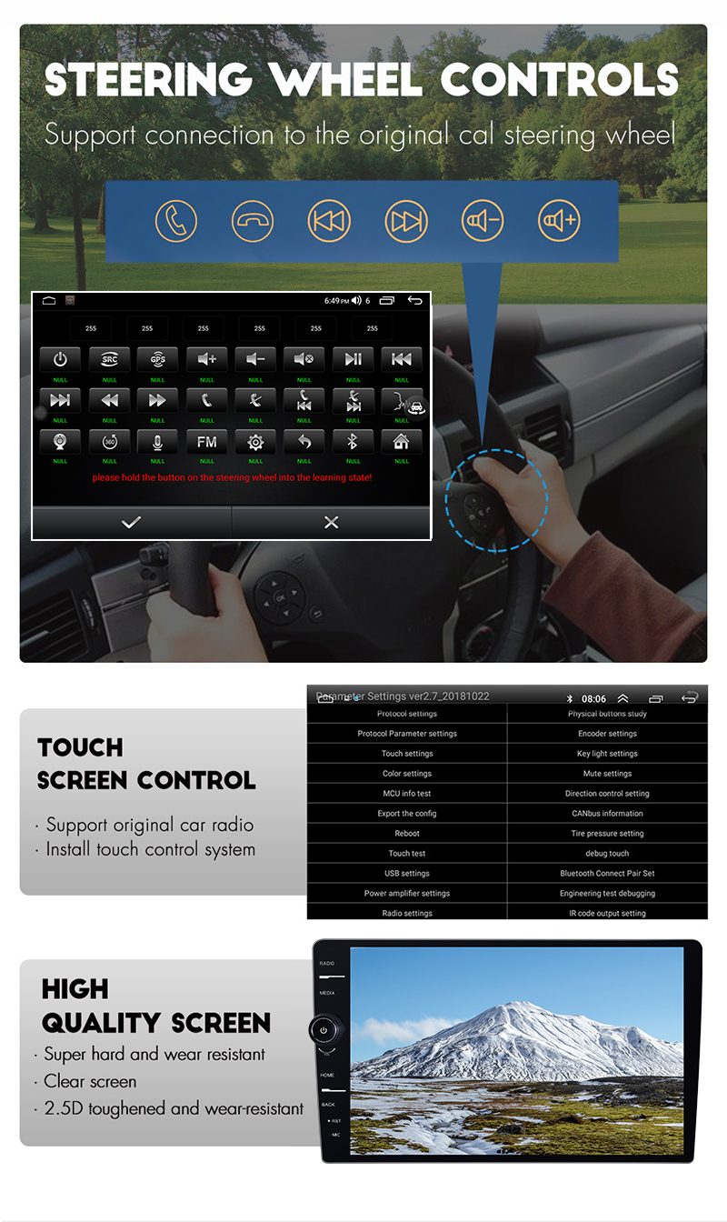 3G/4G Sim Card Connection Universal 9" QELD Car Radio with Apple Carplay and Android Auto