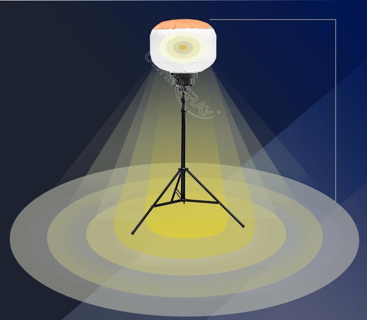 Battery Powered Reusable Led Balloons 200W 320W Mobile Lighting Tower For Outdoor Events