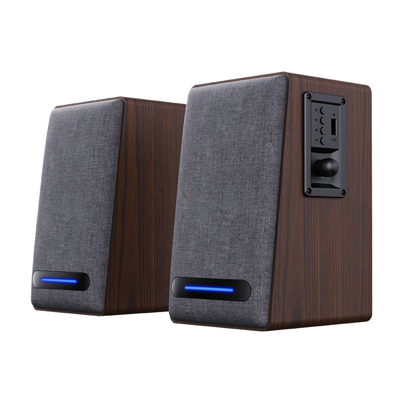 BT Multimedia 2.0 Wired Wooden Bookshelf Speakers Professional Bookshelf Monitor