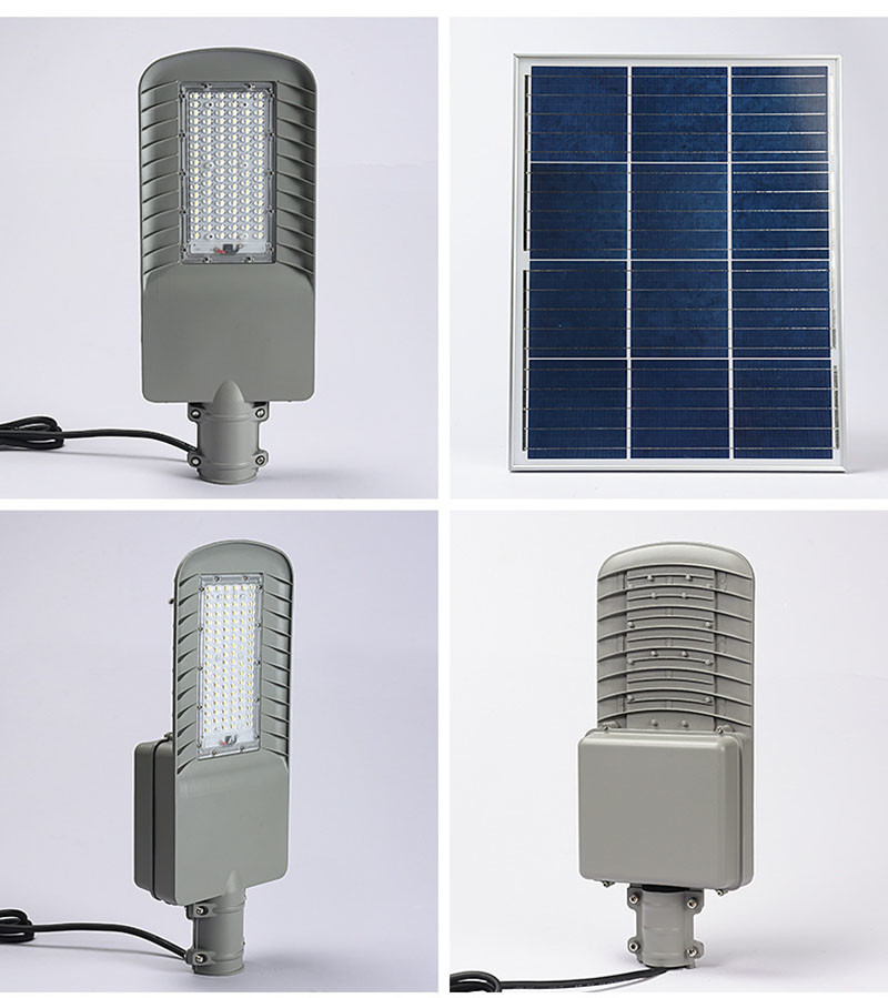 Waterproof Split Solar Street Light 100w Solar Panel Street Light With LiFePo4 Battery