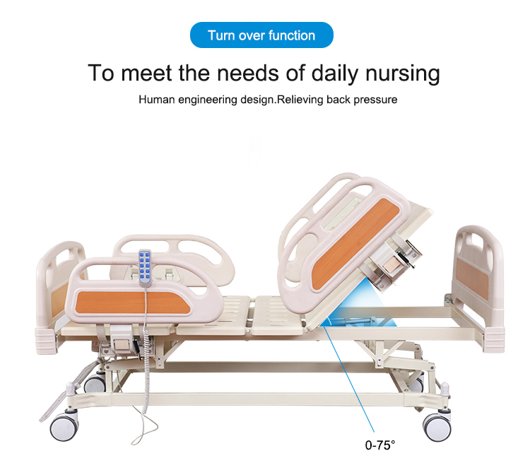 Adjustable Patient ICU Remote Control Hospital Bed ODM 400mm To 710mm Lifted hospital electric bed