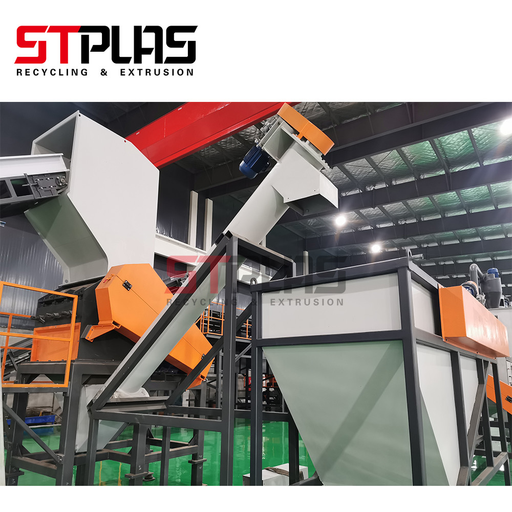 St 500 Oem Cad Drawing Pet Bottle Recycling Machine To Staple Fiber