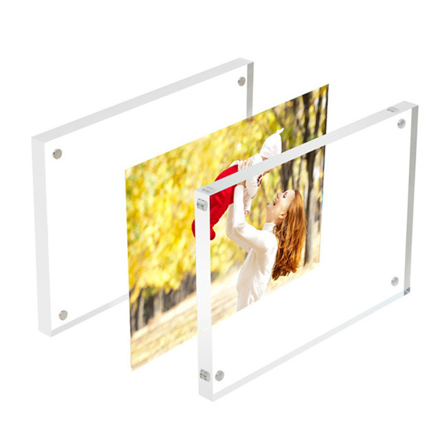 Transparent Crystal Custom Acrylic Fabrication 20mm Acrylic Photo Frame