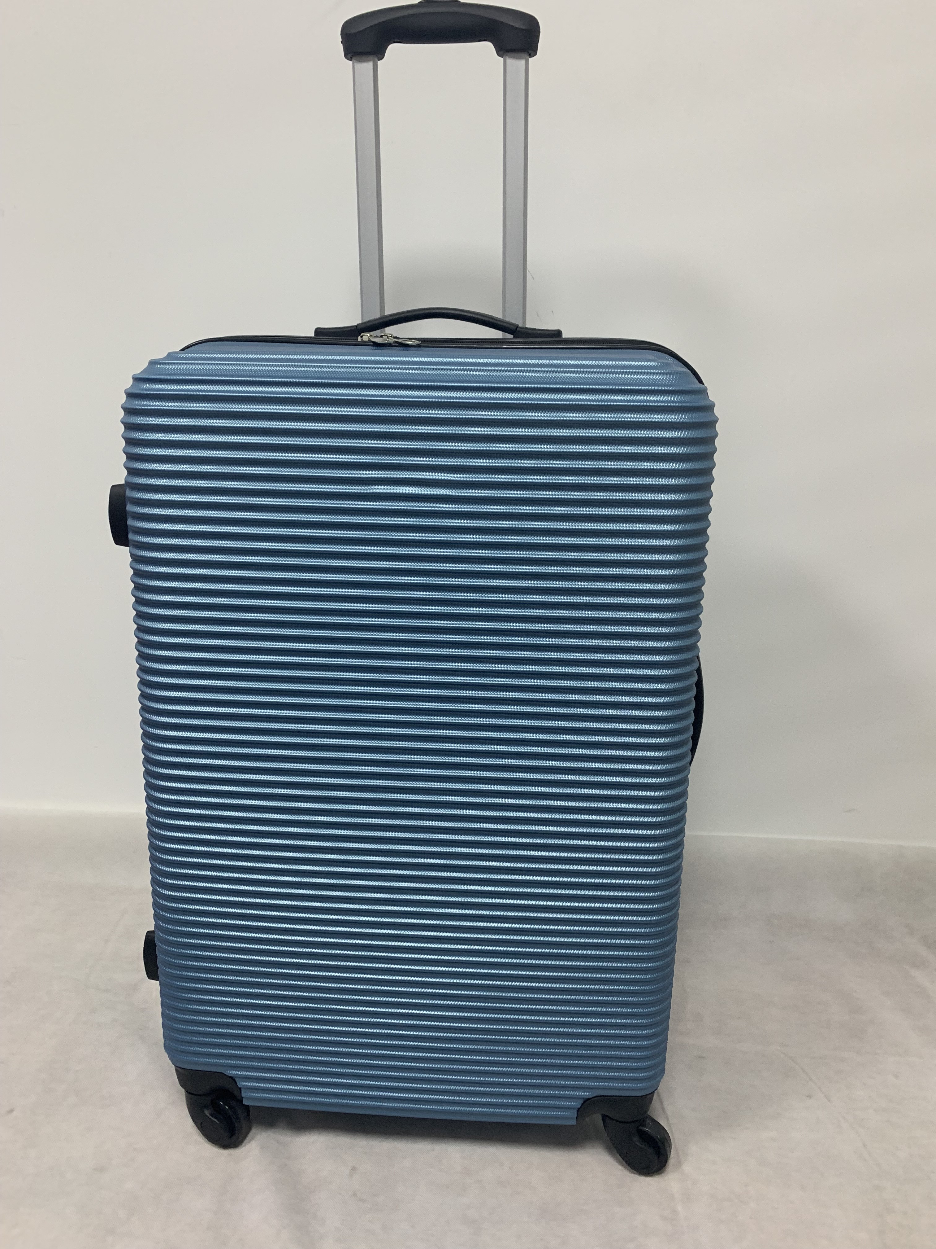 210D Polyester Blue Travel Trolley Luggage Sets Expandable