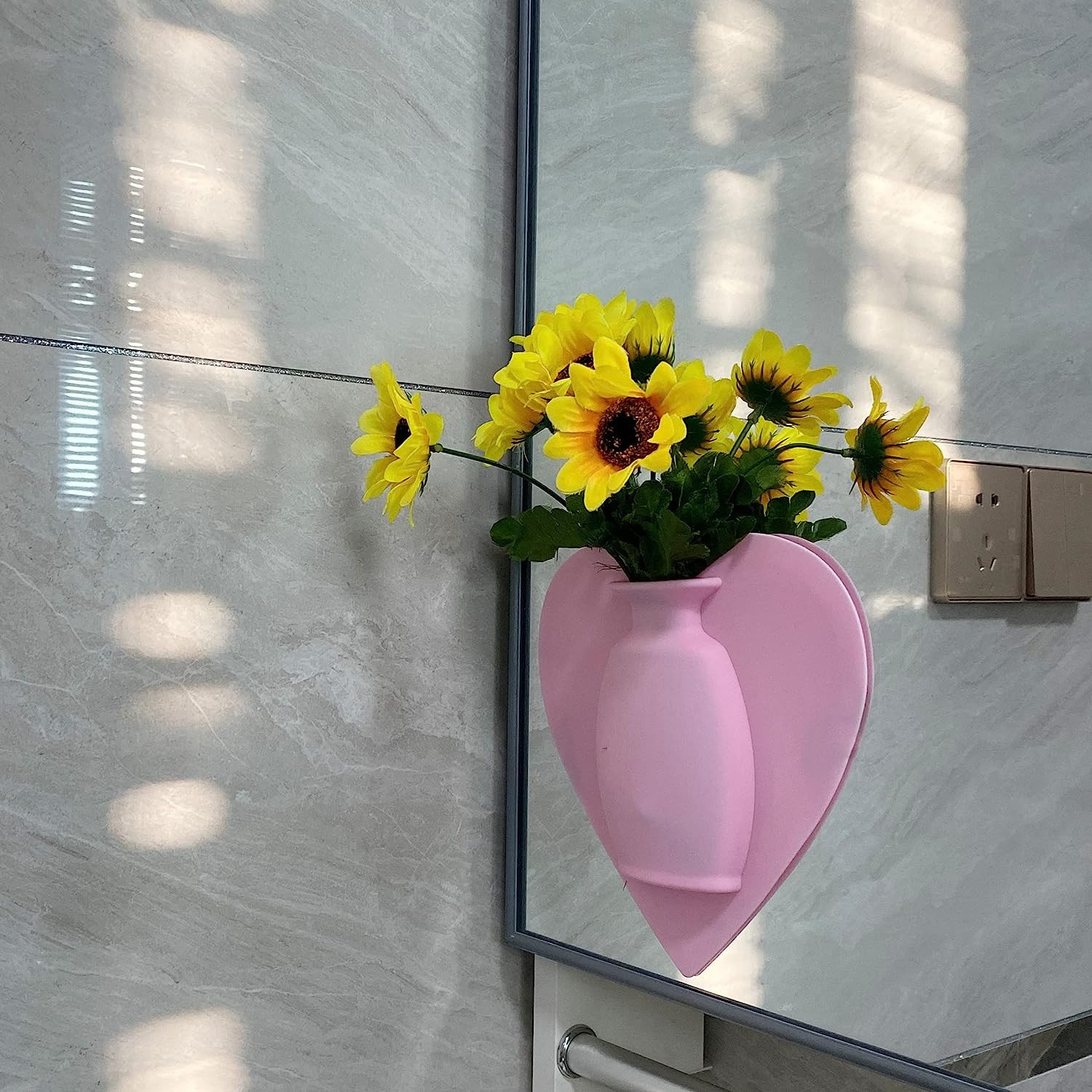Removable Electronics Silicone Case Flower Vase Detachable Wall Mounted
