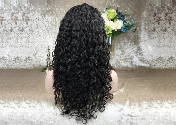 High Density Human Lace Front Wigs , Natural Hairline Black Human Hair Lace