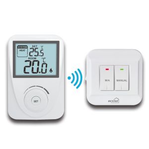 Wireless Digital RF Thermostat Transmitter / Receiver Non Programmable