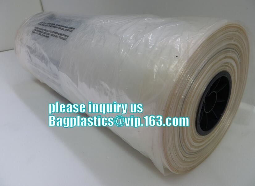 garment packaging bag cover dry clean poly garment bag rolls,laundry dry cleaning garment bag,Clear Polythene 21x4x54'',