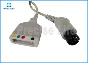 Buy cheap Mindray 0010-30-12257 ECG trunk cable with AHA IEC color code Round 6 pin to 5 leads lead wire product