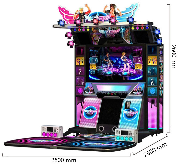 55" HD Coin Operated Music Machine Dance Central Stereo System For Plaza