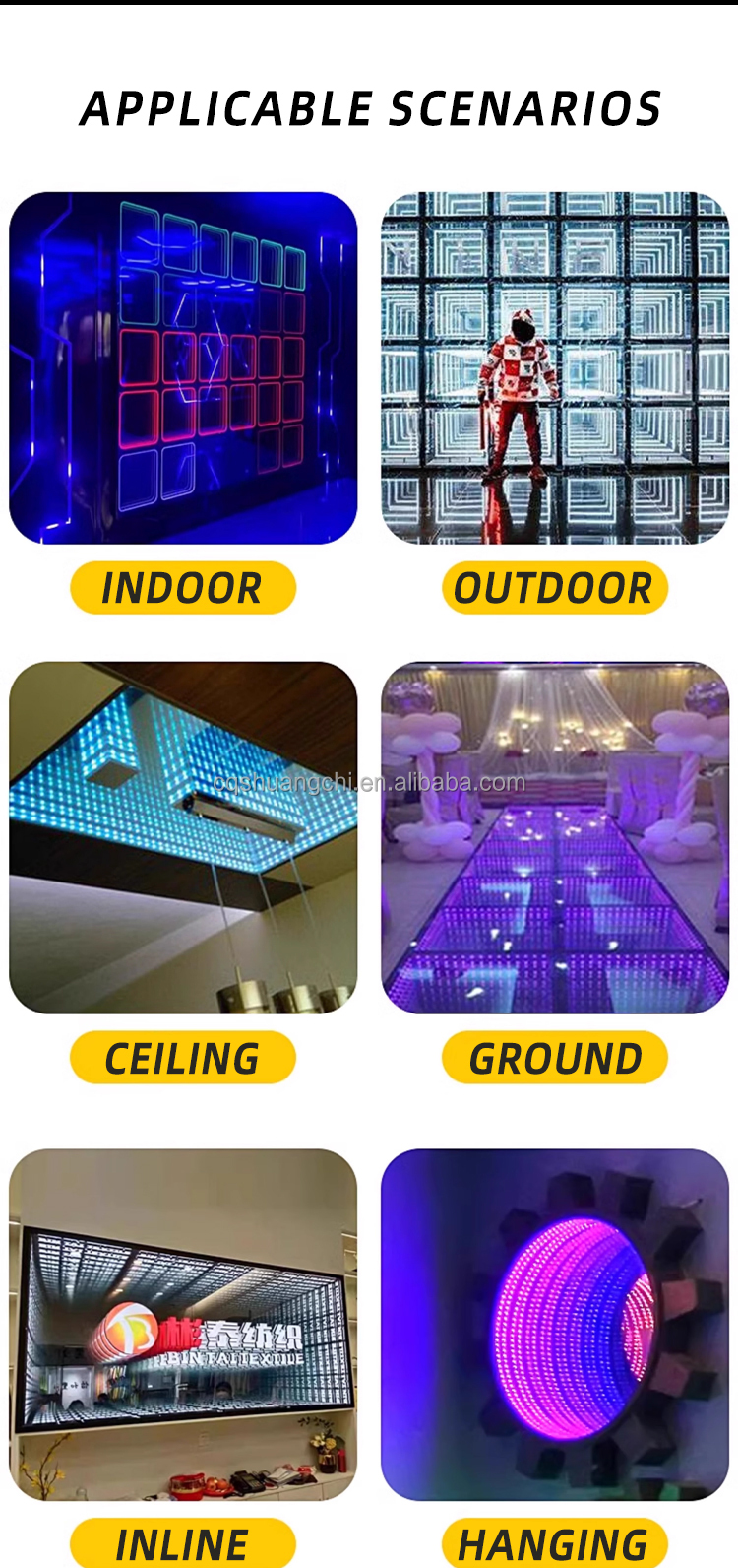 Stainless Steel Neon Infinity Mirror Led Logo Letter ICONS for Party and Home Decoration