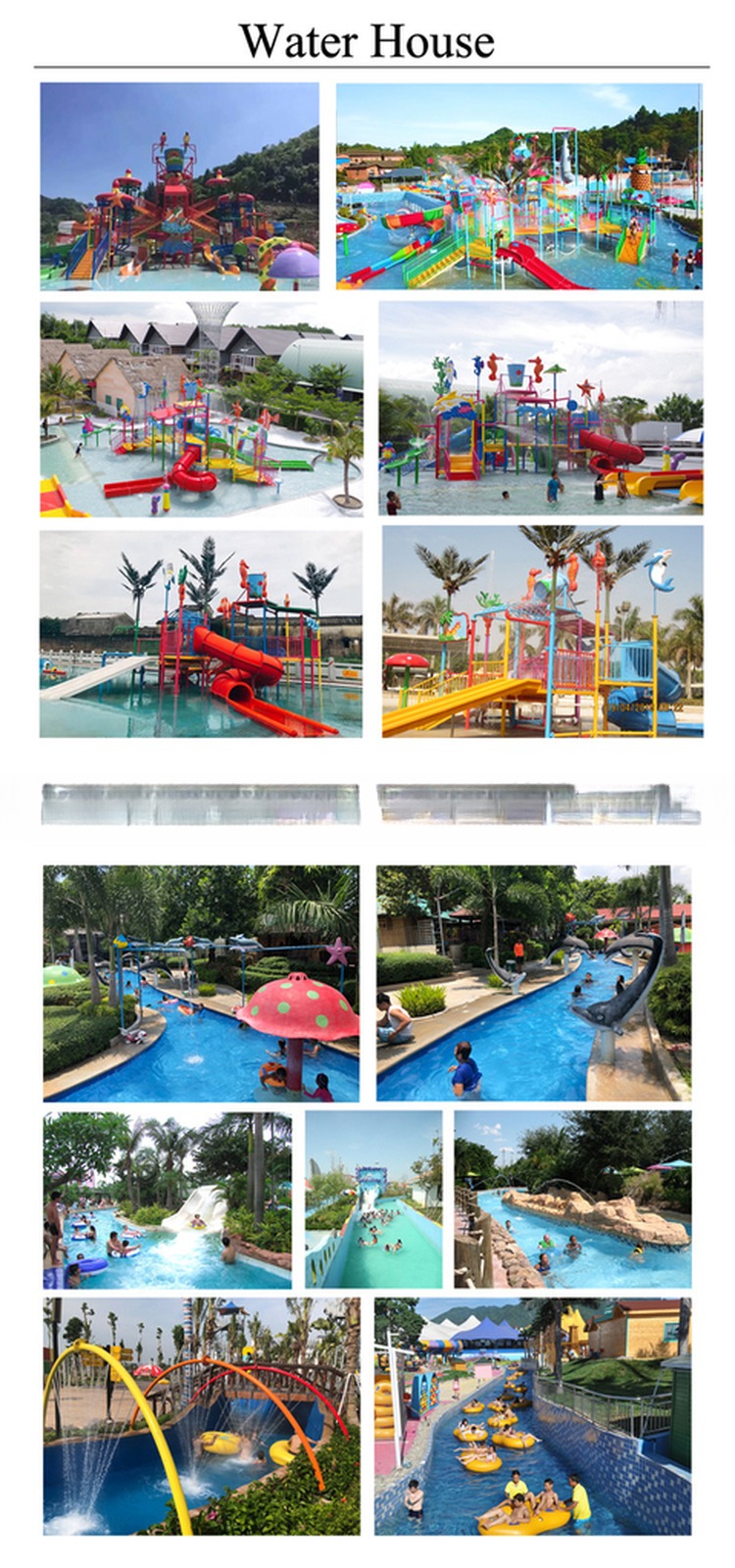 Colorful Aqua Amusement Park Equipment Fiberglass Big Trumpet Water Slide