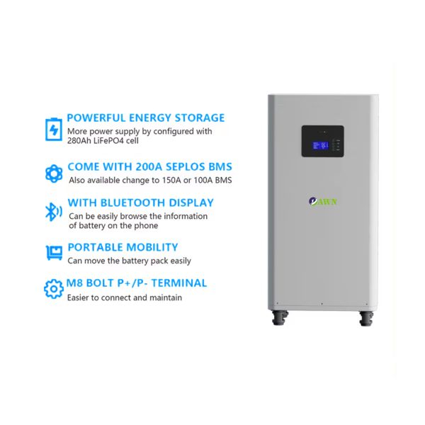 Solar Power Home Energy Storage Lithium Battery Pack 51.2V 200AH 15KWH 51.2V 314AH Battery Box 51.2V Battery