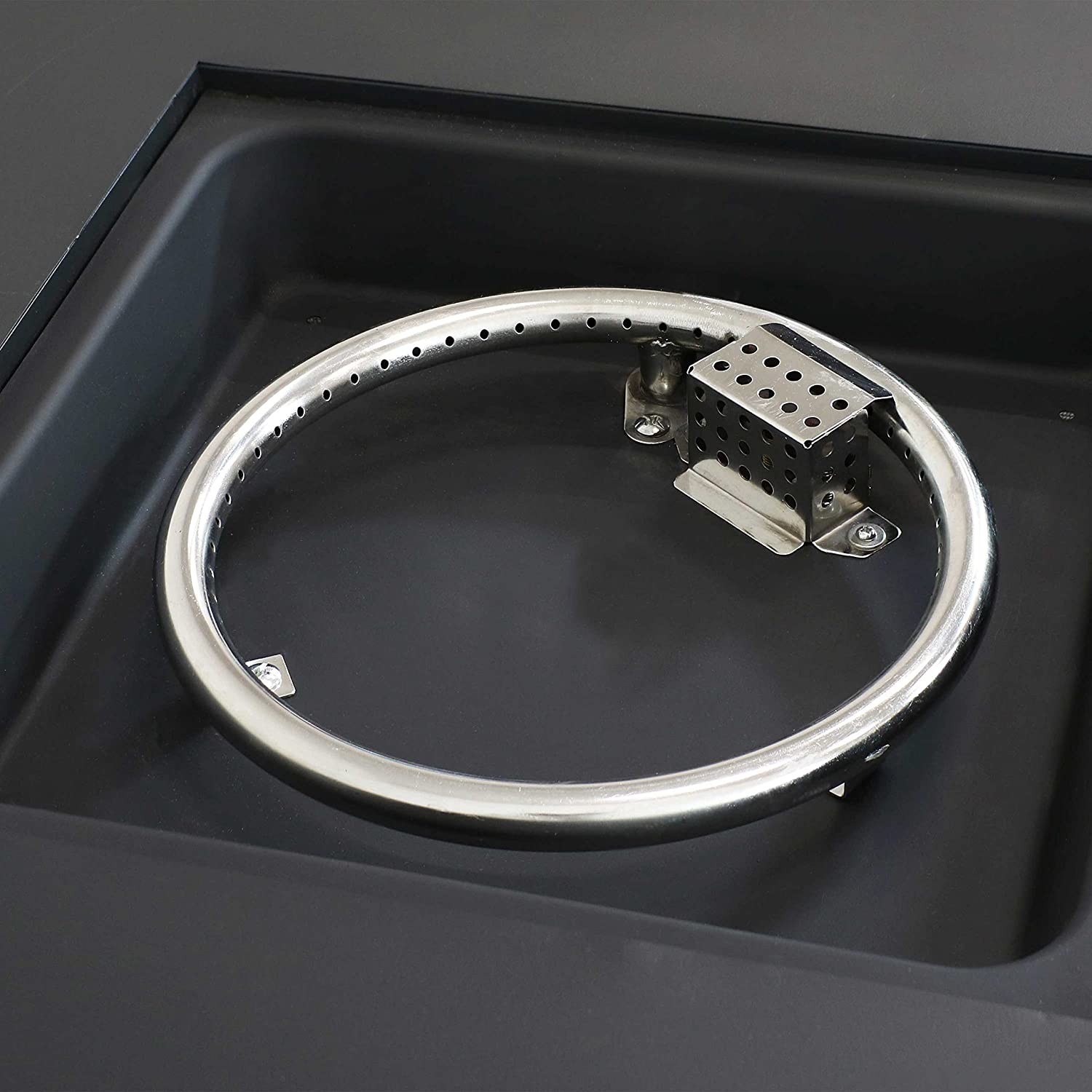 Metal Propane Brazier Gas Square Fire Pit Great For Patio Deck Or Backyard