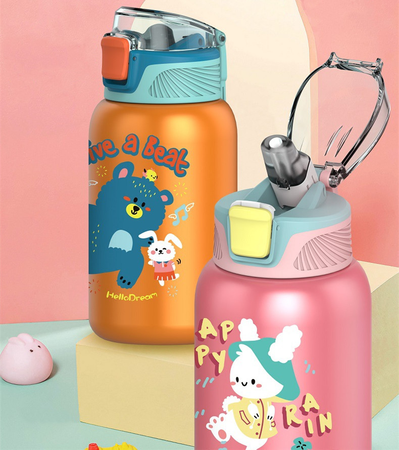 560ml Stainless Steel Insulated Kids Water Bottles With Flip Top