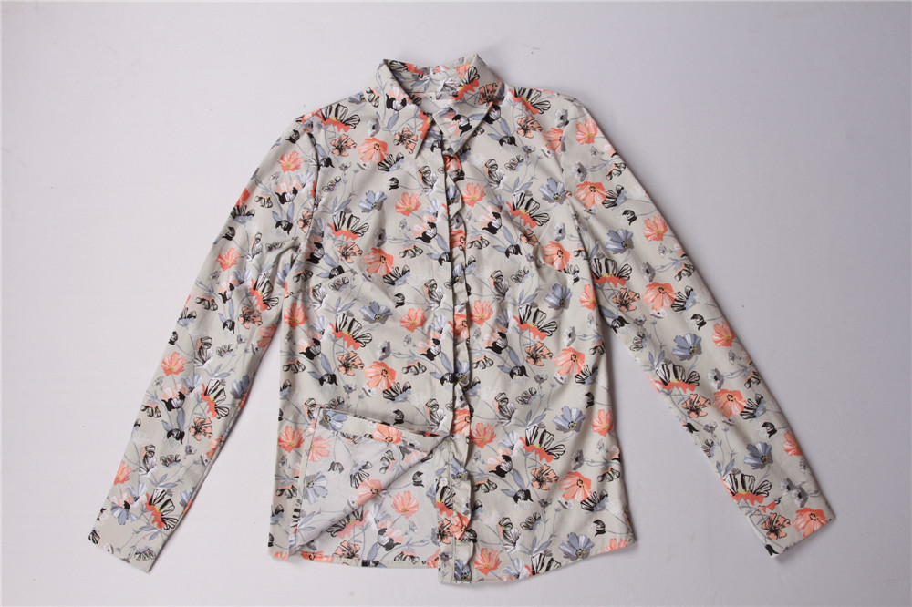 100% Cotton Stockpapa Womens Casual Print Shirts