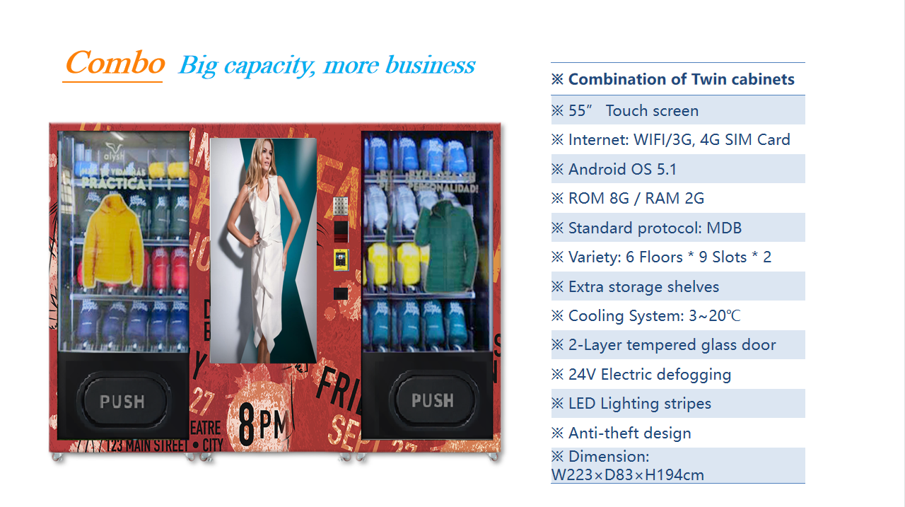 Clothes Vending Machine Thermal Underwear T-Shirt  WithTouch Screen