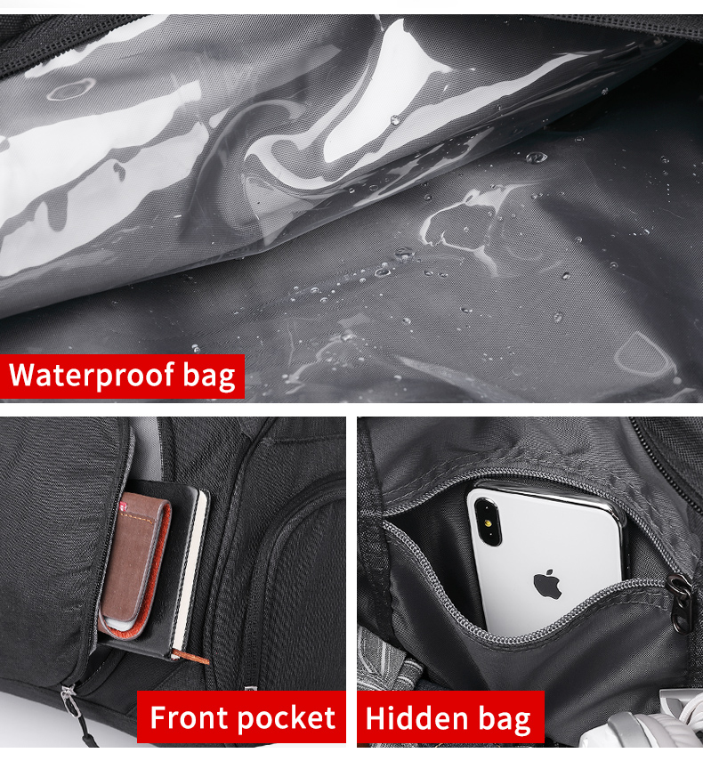 OEM Custom Logo Travel Duffel Backpack Garment Duffle Bag Multi Storey