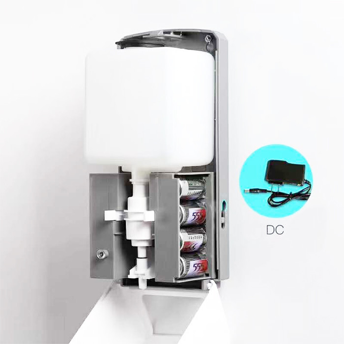 Abs Material Automatic Sensor Hand Sanitizer Dc And Battery Power Dispenser wall mounted dispener bathroom dispenser