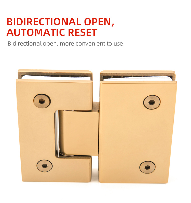 Modern Design 304 Stainless Steel Glass to Glass Hinge 180 Degree Bathroom Gate Clamp