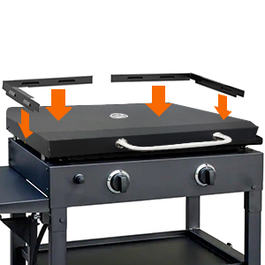 Wind Guard for 28" 36" Blackstone Griddle 2-In-1 Side Guard for Use Upside Down Magnetic Stainless Steel Wind Screen