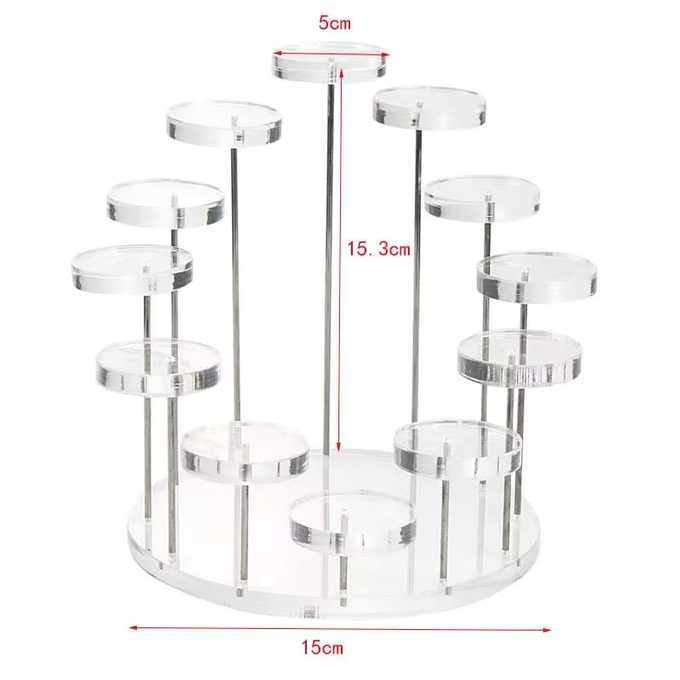 Round Shape Acrylic Cake Display Rack PMMA Cake Display Stand For Pastry Shop