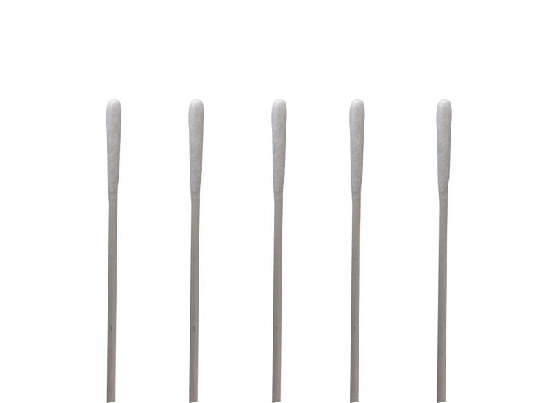 Long Handle Cotton Swabs Cleanroom Consumables 6 Inch Standard Paper / Wood Handle