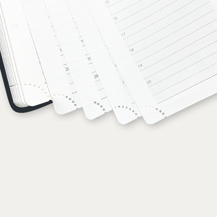 Black FSC Paper Softcover Weekly Planner 2023 Yearly Agenda Monthly Tabs