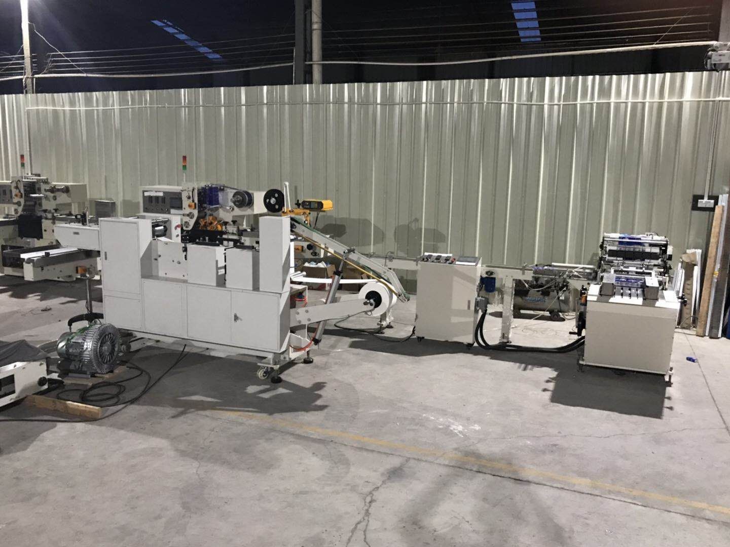 PLC Automatic Pocket Paper Tissue Machine Production Line 8-12bags/min
