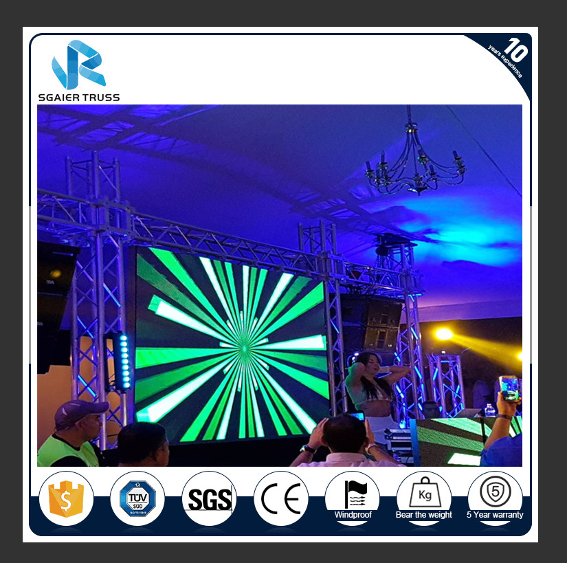 6 X 6m Spigot Hanging Led Screen Truss Versatile Load Capacity Up To 2000 Kg