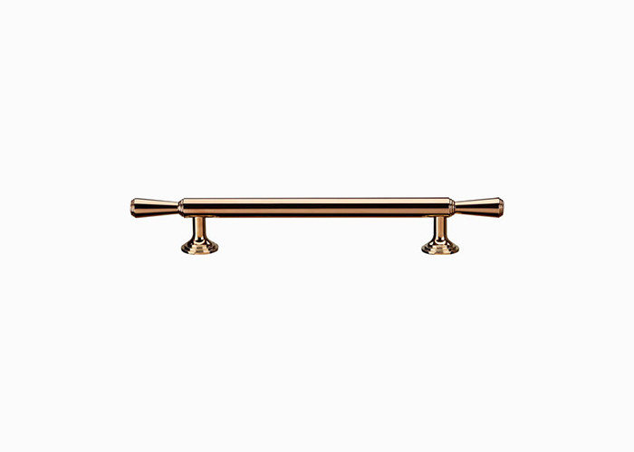 Modern Gold Brass Door Pull Handle Round 3D Design